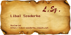 Libal Szederke névjegykártya